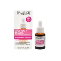 Balance - سرم پیلینگ و لایه بردار AHA10% و BHA2% بالانس حجم 30 میلBalance AHA 10% + BHA 2% retexturising serum resurface and brighten Volume 30ml