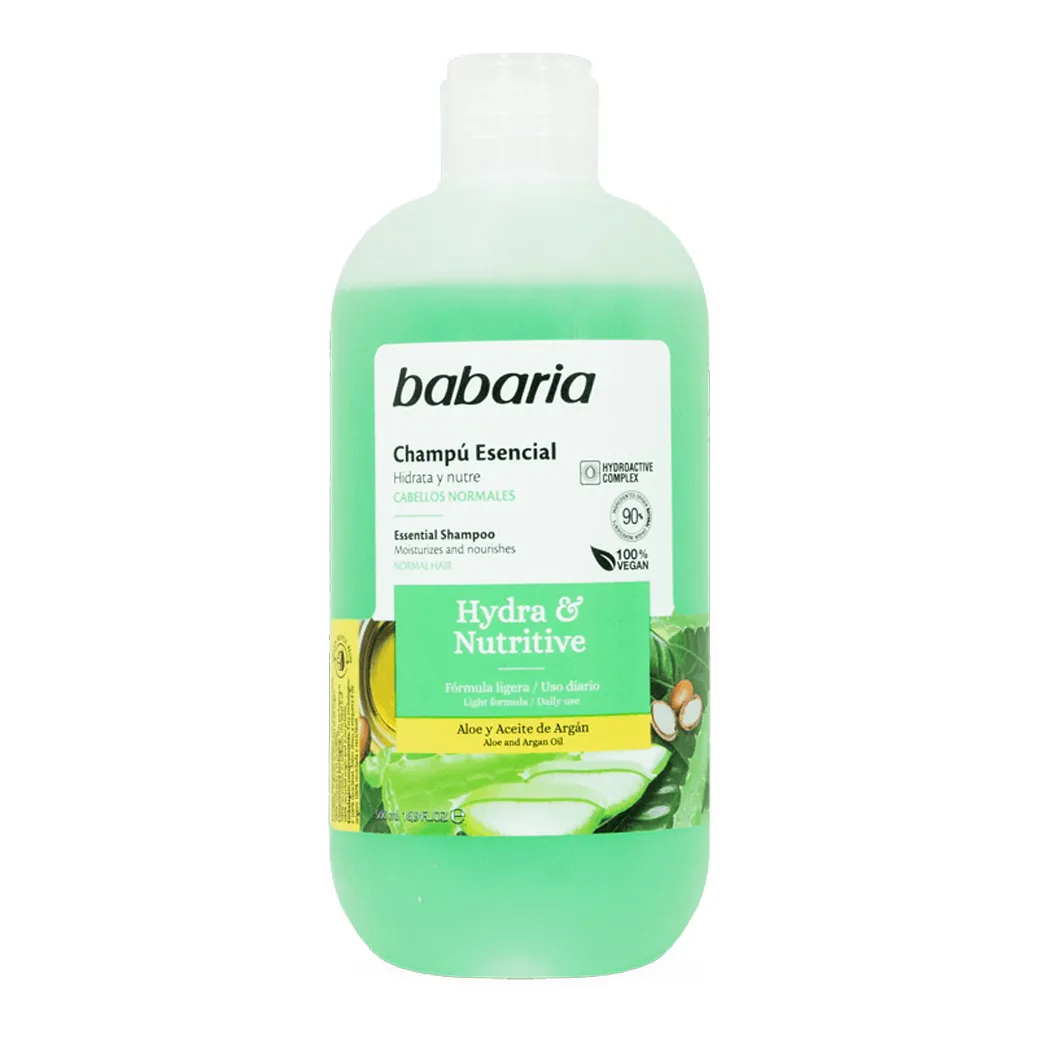 Babaria - Babaria Champu Esencial شامپو آبرسان و مغذی موهای معمولی و خشک باباریا حجم 500 میل