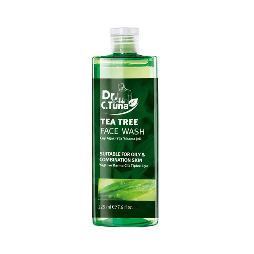 Farmasi - ژل شستشوی صورت ضدجوش تی تری حاوی روغن درخت چای دکتر سی تونا فارماسی 225میل Dr C tuna SOS Tea Tree Face Gel For Oily Skins Farmasi 225ML