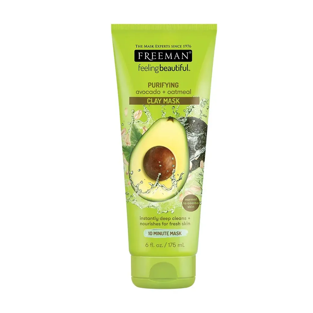 Freeman - ماسک صورت خاک رسی جو و آووکادو فریمن حجم 175 میل Freeman Avocado And Oatmeal Clay Masque Volume 175ml