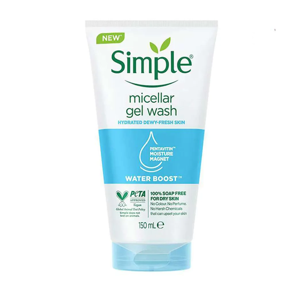Simple - ژل شستشو صورت سیمپل مدل واتر بوست Simple Water Boost Micellar Facial Gel Wash