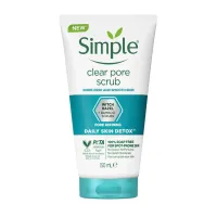 Simple - اسکراب لایه بردار پوست سیمپل مدل clear pore حجم 150 میل Daily Skin Detox Pore Polishing Scrub Volume 150ml