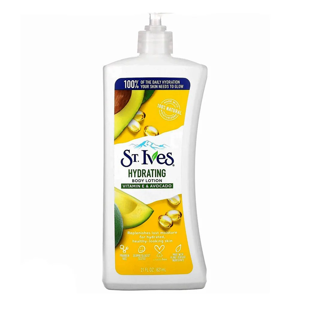 St Ives - لوسیون بدن آبرسان عصاره آووکادو سنت ایوز حجم 621 میل ST Ives body lotion vitamin E & avocado Volume 621ml