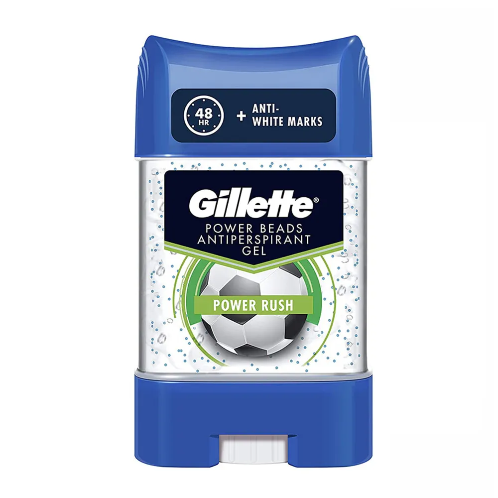 Gillette - استیک ضد تعریق ژیلت مدل پاور راش مناسب برای آقایان 75 میلی لیتر Gillette stick gel deodorant 70 ml. Power rush.