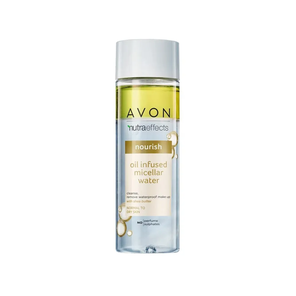 Avon - میسلار 2 فاز نرم کننده و مرطوب کننده اون AVON TRUE OIL INFUSED MICELLAR WATER