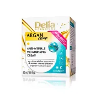 Delia - Anti-Wrinkle Moisturising Day & Night Cream Argan Care with Hyaluronic Acid 50mlکرم مرطوب کننده ضد چروک روز و شب با روغن آرگان دلیا