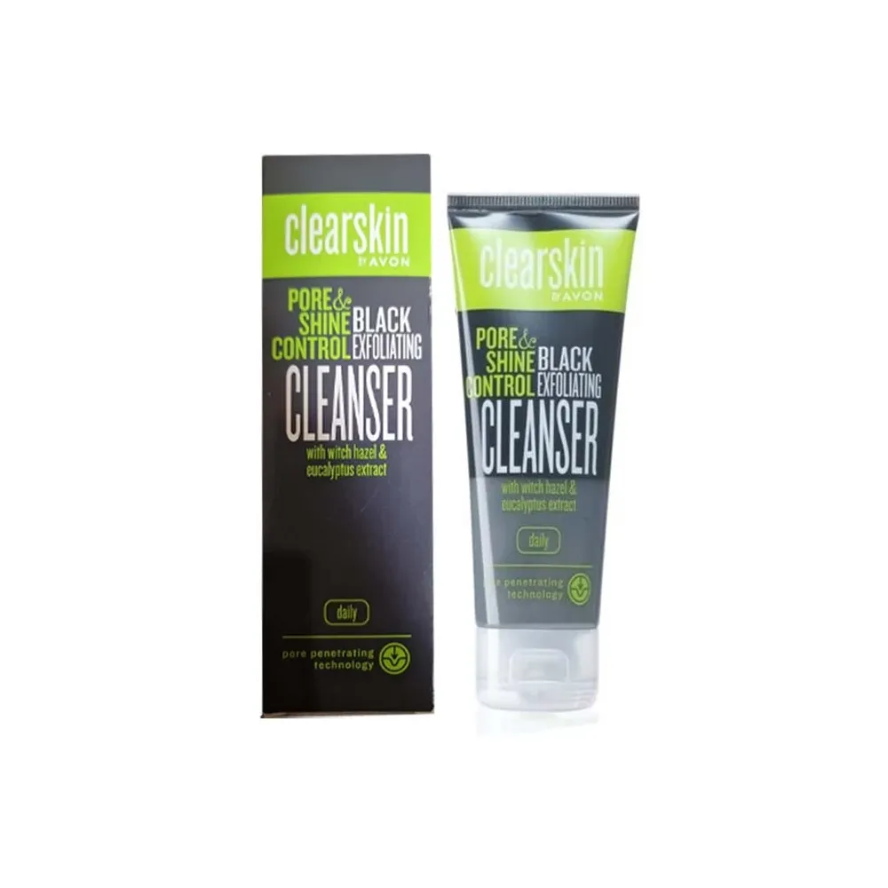 Avon - شوینده صورت و کنترل کننده چربی کلیراسکین اون 75 میل AVON Clearskin Pore and Shine Control Black Exfoliating Cleanser Volume 75ml