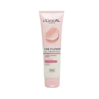 Loreal - ژل شستشوی صورت عصاره گل مناسب پوستهای خشک و حساس لورال LOREAL FINE FLOWERS GEL-CREAM WASH FOR DRY & SENSITIVE SKIN 150 ML