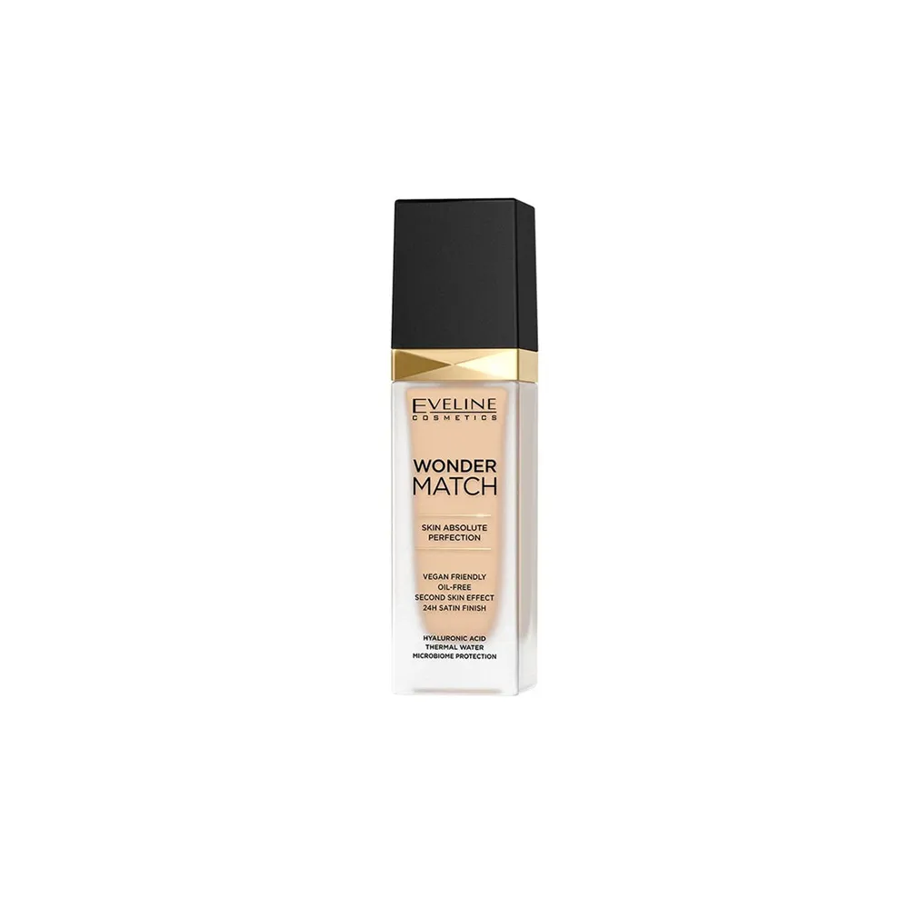 Eveline - کرم پودر پمپی اولاین مدل واندر مچ شماره 1 Eveline wonder match foundation