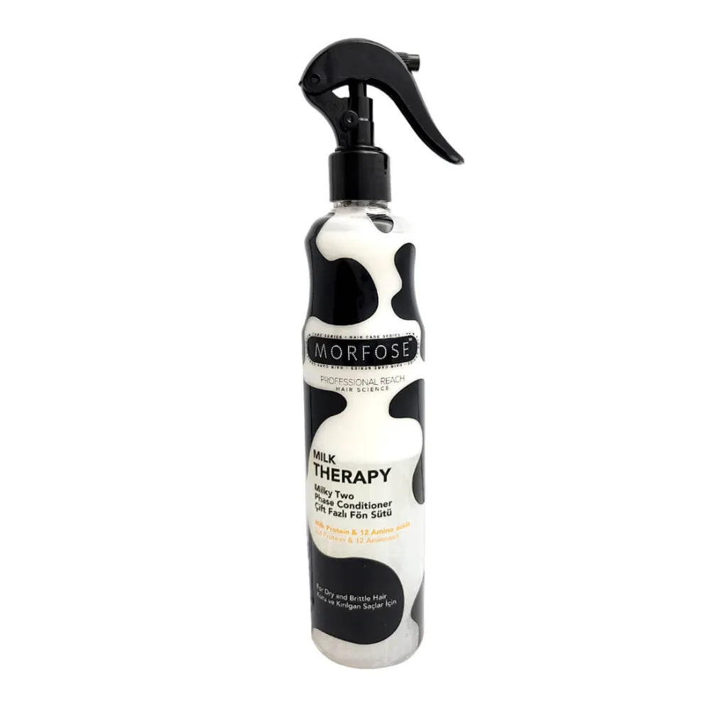Morfose - اسپری دوفاز مو مورفوس مدل میلک تراپی حجم 400 میل Morfose Milk Therapy Two Phase Conditioner Volume 400ml