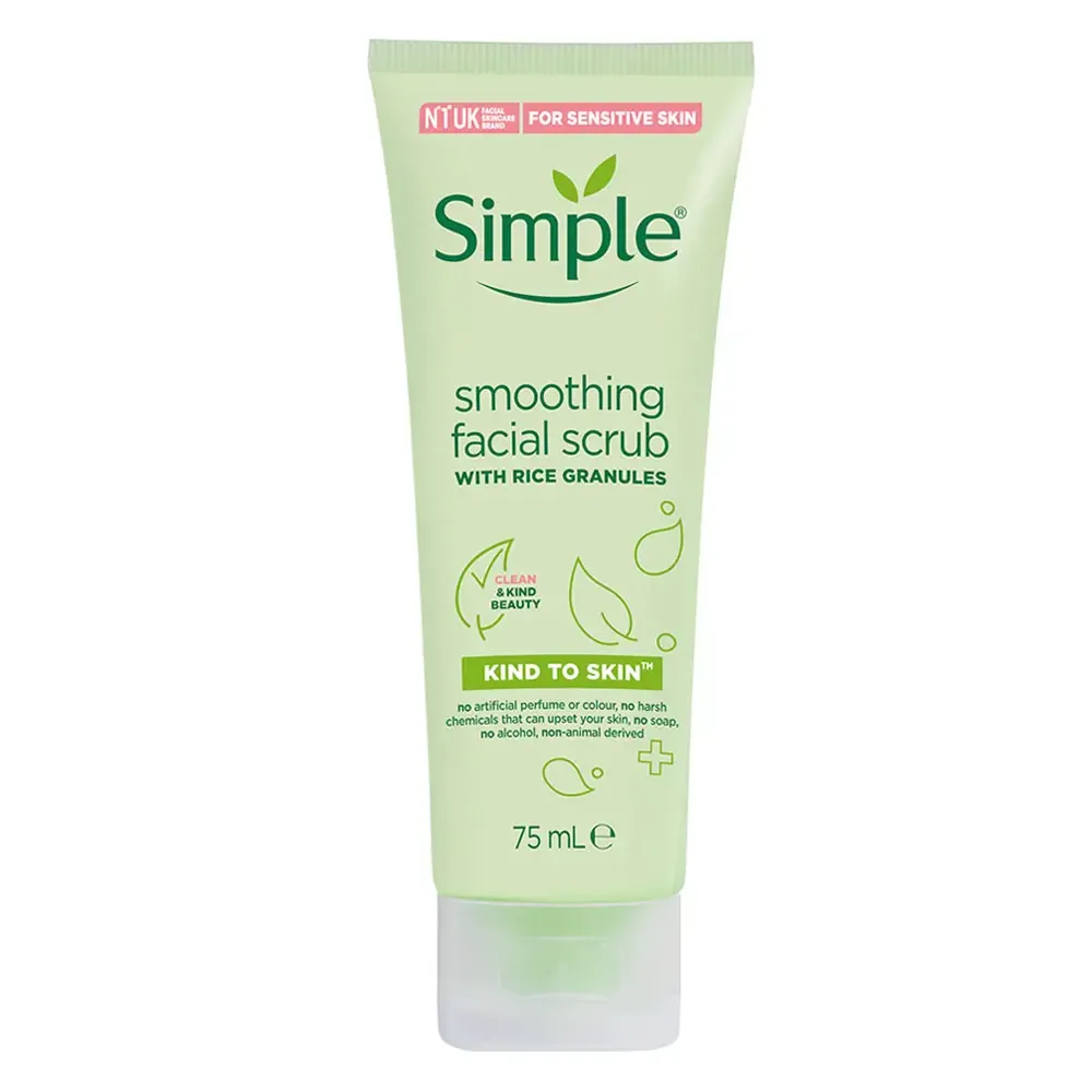 Simple - اسکراب برنج سیمپل روشن کننده 75 میل smoothing facial scrub simple