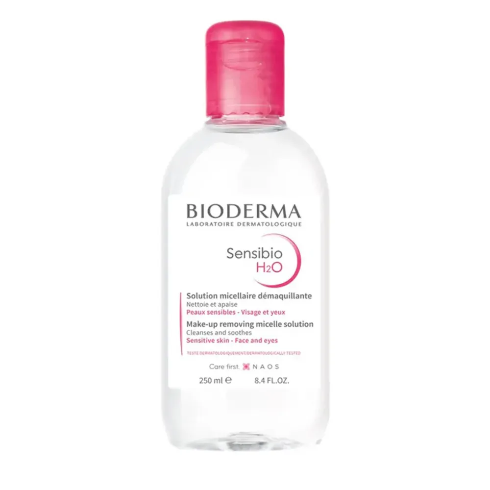 Bioderma - میسلار واتر پوست حساس صورتی بایودرما | Sensibio H2O حجم 250 میل sensibio BIODERMA