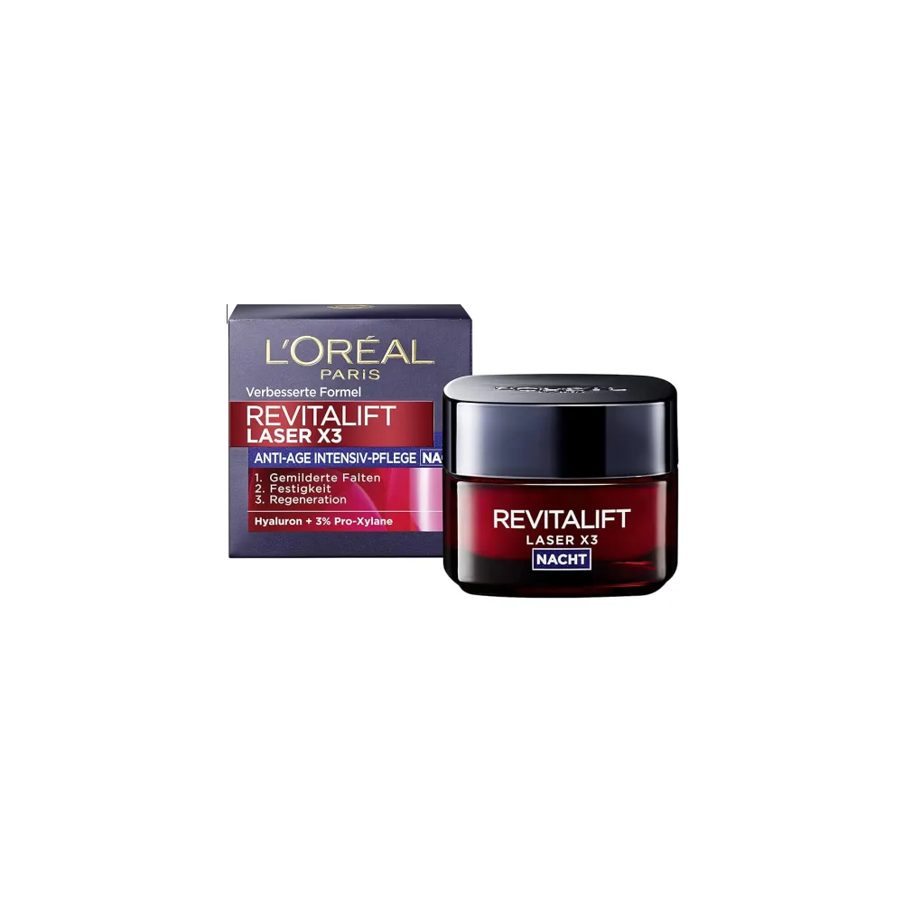 Loreal - کرم ضد چروک شب رویتالیفت لیزر لورال X3 LOREAL REVITALIFT LASER X3 ANTI-AGE NIGHT 50 ML