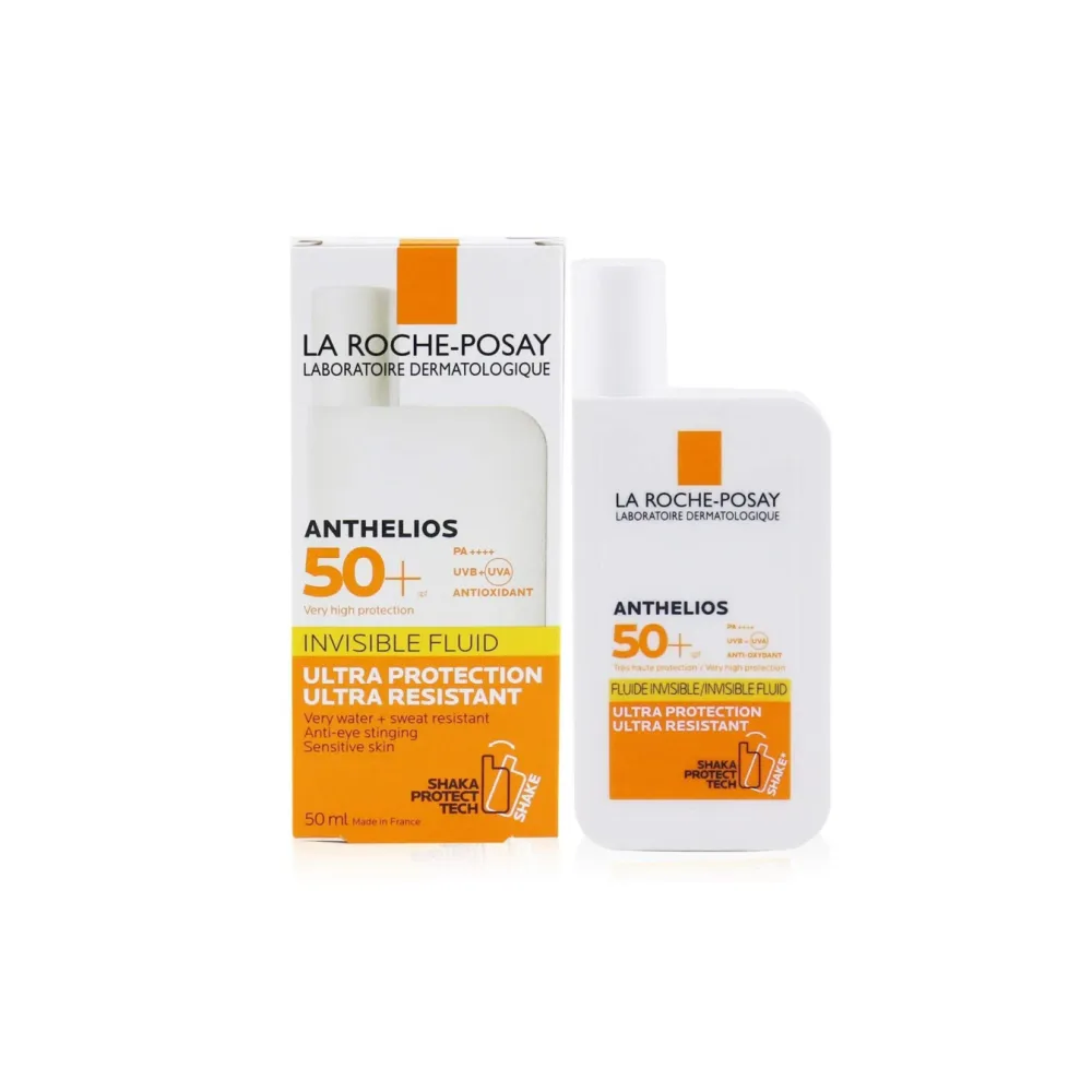La Roche-Posay - کرم ضد آفتاب فلوئید بی رنگ لاروش پوزای با اس پی اف 50+ مدل آنتلیوس یووی La Roche Posay Anthelios UVMune 400 Invisible Fluid SPF50+ Sun Cream