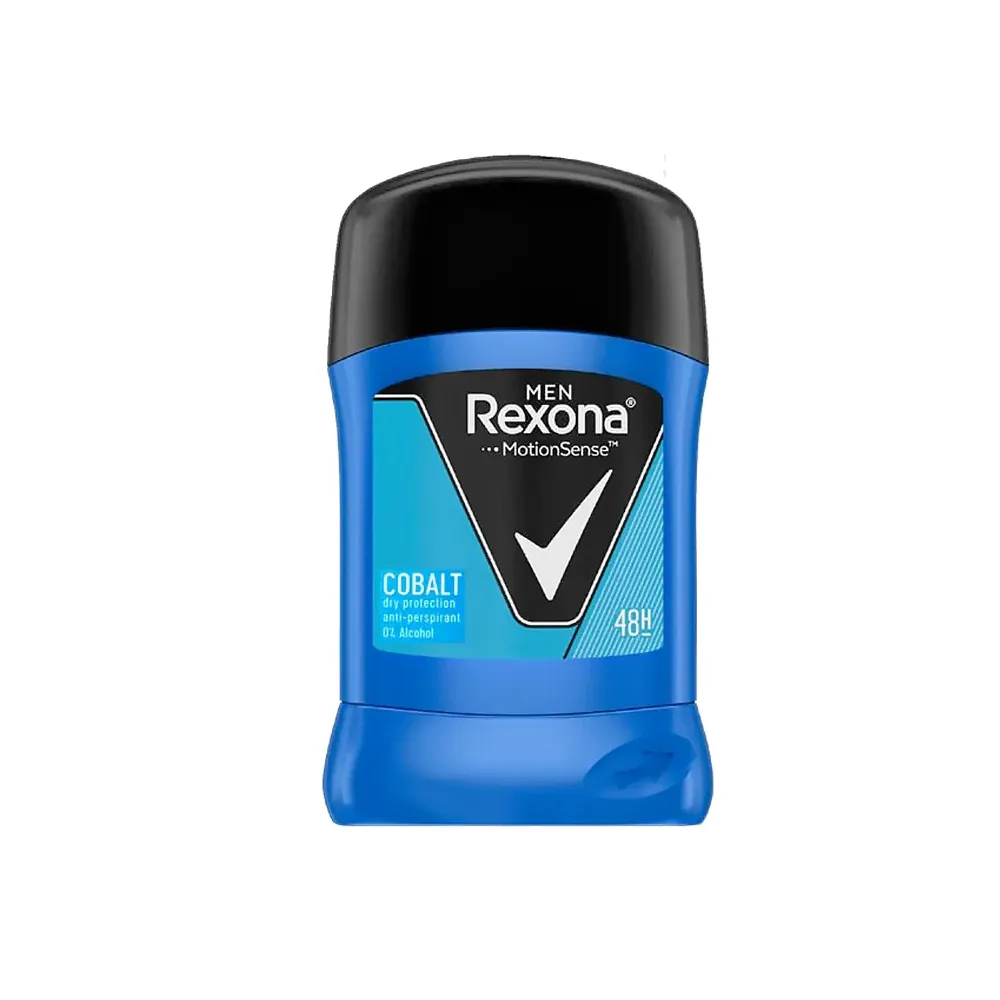 Rexona - استیک ضد تعریق جامد موشن سنس کوبالت 48 ساعته مردانه رکسونا 40 گرم Rexona Anti-Perspirant Cobalt Dry Protection Stick 40g