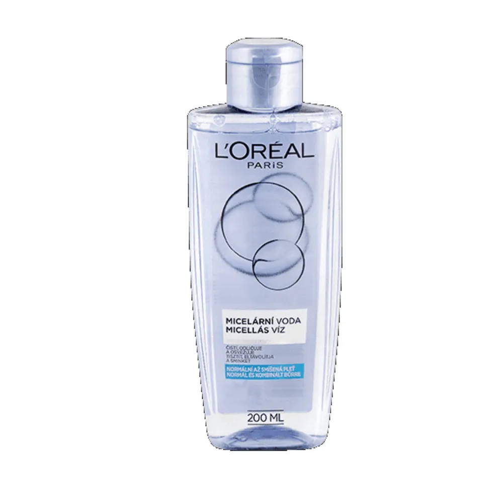 Loreal - میسلار واتر پوست نرمال تا مختلط لورال 200 میل loreal micellar water for normal to combination skin 200 ml