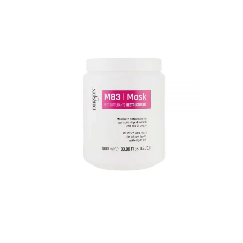 Dikson - ماسک موی فاقد سولفات دیکسون مدل M83 حجم 1000 میل DIKSON M83 RESTRUCTURING MASK FOR ALL HAIR TYPES WITH ARGAN Volume 1000ml