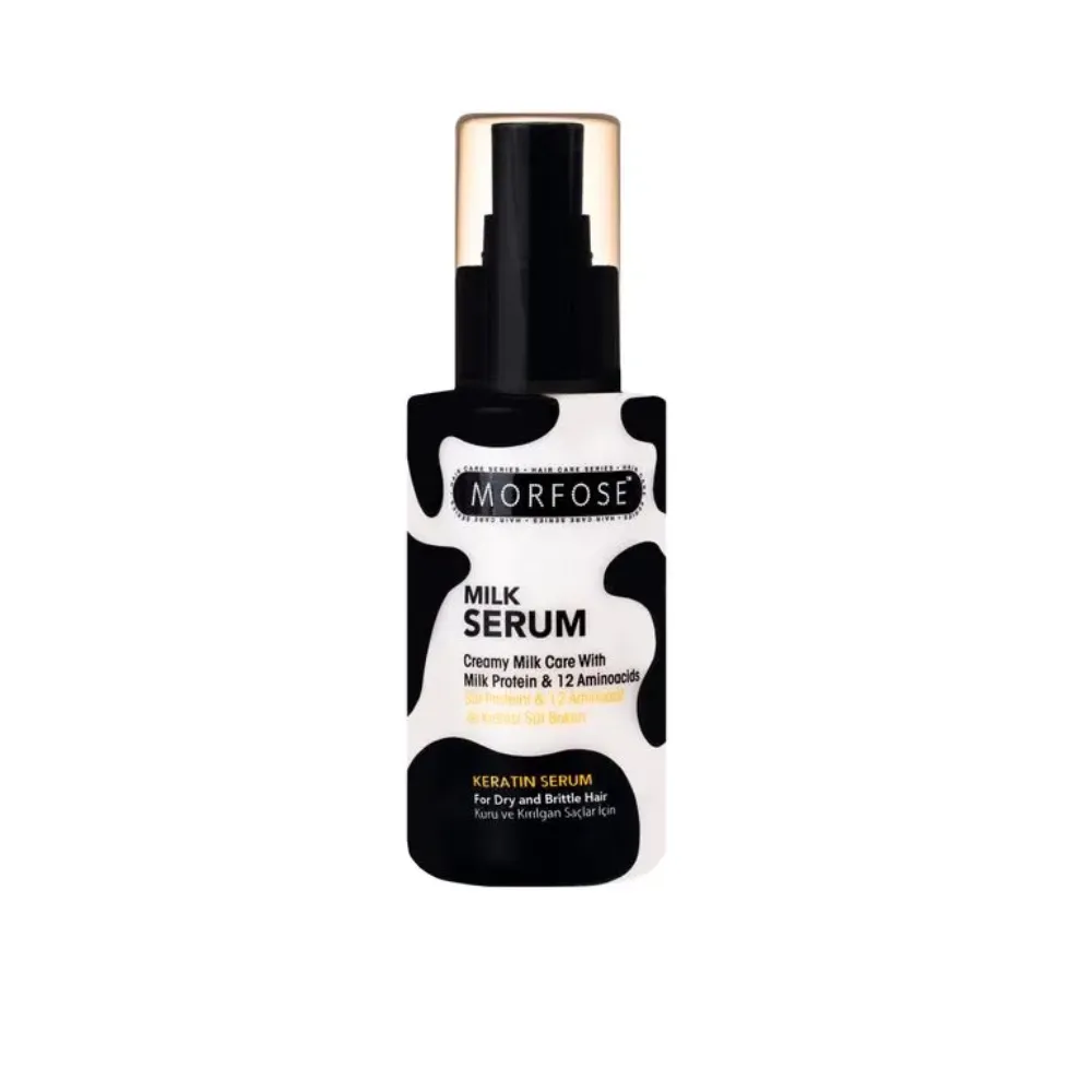 Morfose - سرم مو میلک تراپی مورفوس مناسب مو خشک و شکننده حجم 100 میل Morfose Milk Therapy Serum Protein Keratin Volume 100ml
