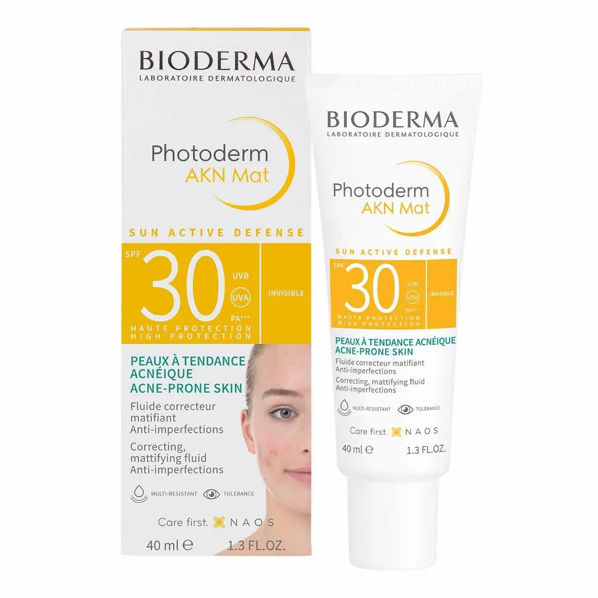 Bioderma - فلوئید ضد آفتاب فتودرم آکنه مت SPF30 بایودرما حجم 40 میلbioderma photoderm akn mat Volume 40ml