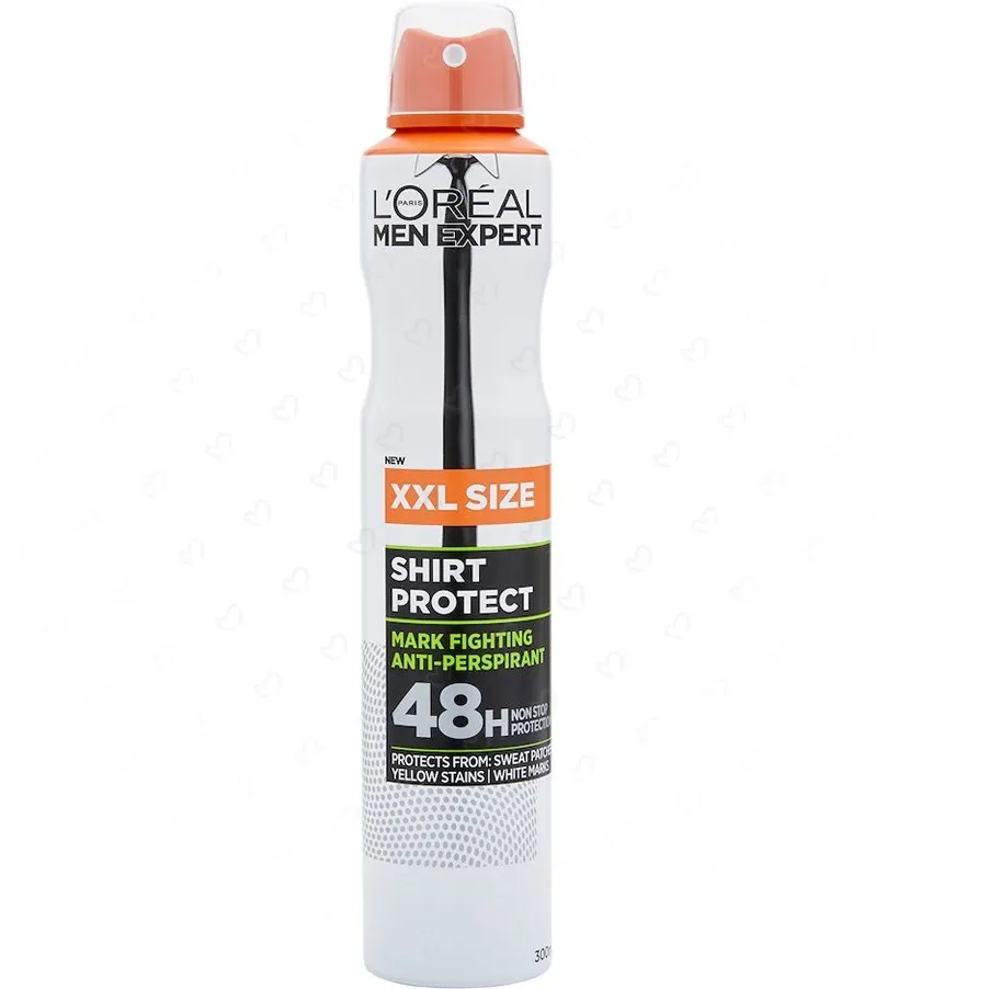 Loreal - اسپری ضد تعریق مردانه لورال حجم 300 میل SHIRT PROTECT Men Expert Anti-Perspirant Spray Volume 300ml loreal