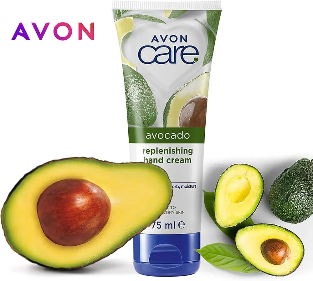 Avon - کرم دست آووکادو حجم 75 میل اون Avocado Replenishing Hand Cream Volume 75ml avon