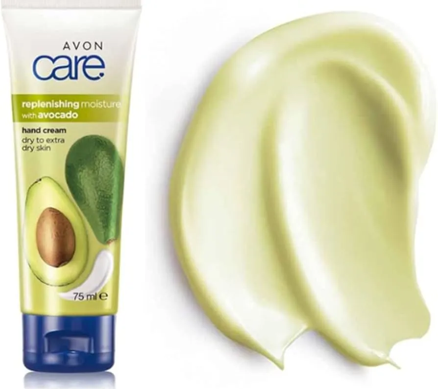Avon - کرم مرطوب کننده مدل آووکادو حجم 75 میل اون Avocado REPLENISHING MOISTURE hand cream Volume 75ml avon