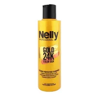 Nelly - شامپو تثبیت کننده رنگ مو گلد نلی حجم 400 میل Nelly Gold 24K Color Silk Shampoo Volume 400ml