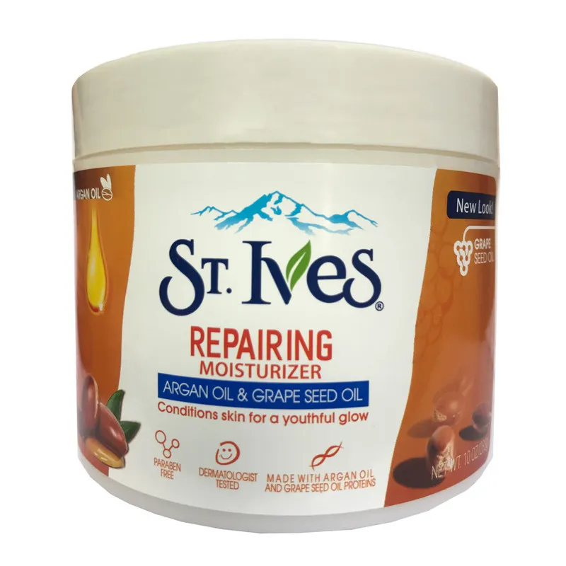 St Ives - کرم آبرسان کاسه ای سنت ایوز مرطوب کننده و آبرسان Nourishing Moisturizer Argan Oil and Grape Seed Oil st ives