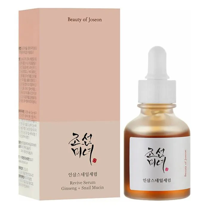BEAUTY OF JOSEON - سرم احیا کننده موسین حلزون و جینسینگ بیووتی اف جوسان حجم 30 میل Ginseng + Snail Volume 30ml BEAUTY OF JOSEON