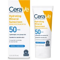 Cerave - کرم ضد آفتاب سراوی SPF50 آبرسان صورت حجم 75 میل cerave Hydrating Mineral Sunscreen Broad Spectrum SPF50 Face Cream Volume 75ml