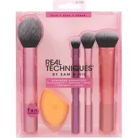 Real Techniques - پک 4 براش تک پد اسفنجی ریل تکنیک کد 01786  Reil Technics makeup brush and pad set, code 01786, pack of 5 pieces