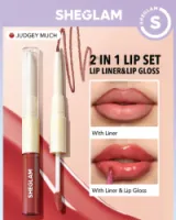 SHEGLAM - لیپ گلاس 2 طرفه شیگلم جاجی ماچ Judgey Much SHEGLAM Lip Rules Liner & Gloss Pen
