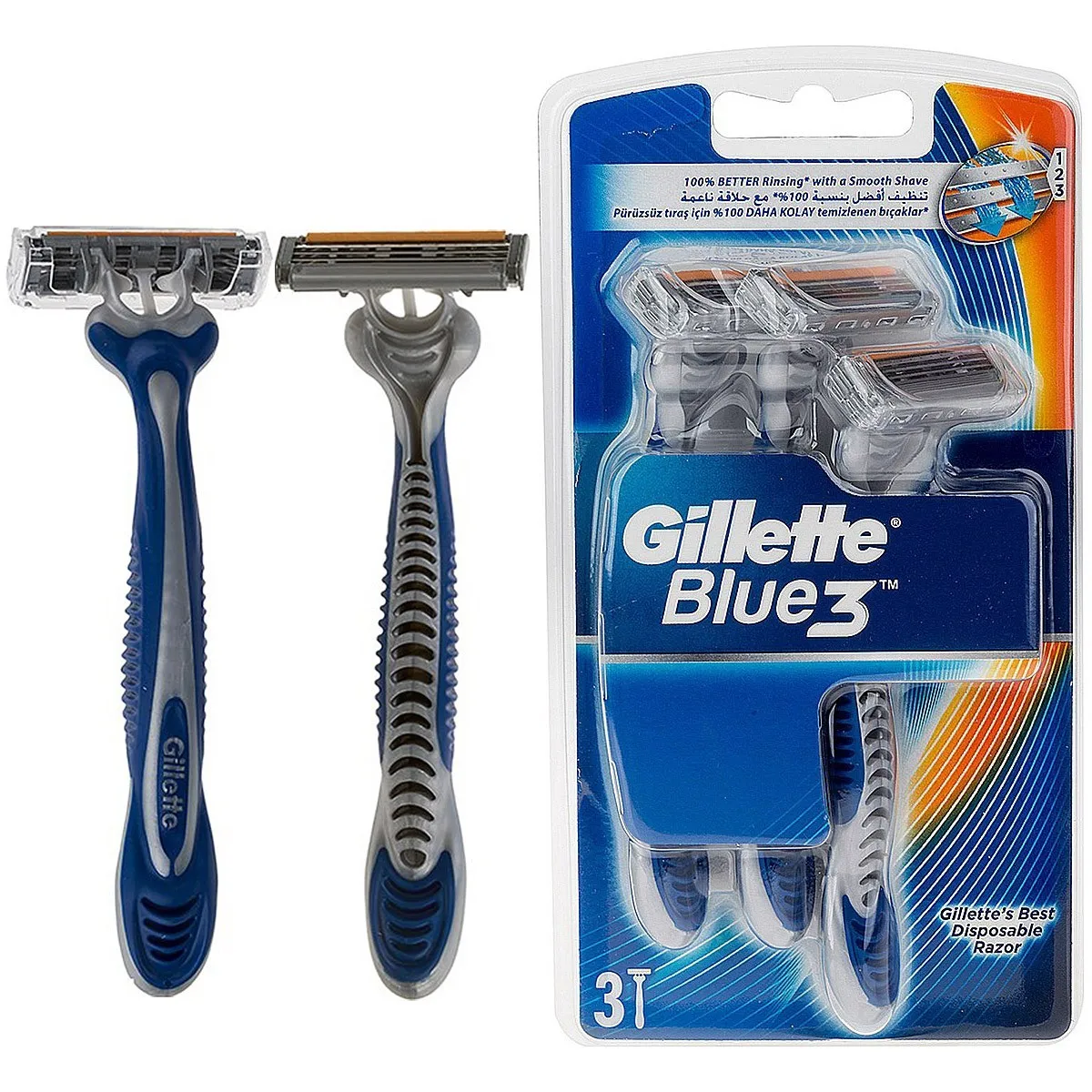 Gillette - خود تراش ژیلت مدل بلو تری 3 عددی Gillette Blue3 Comfort Blades Pack of 3
