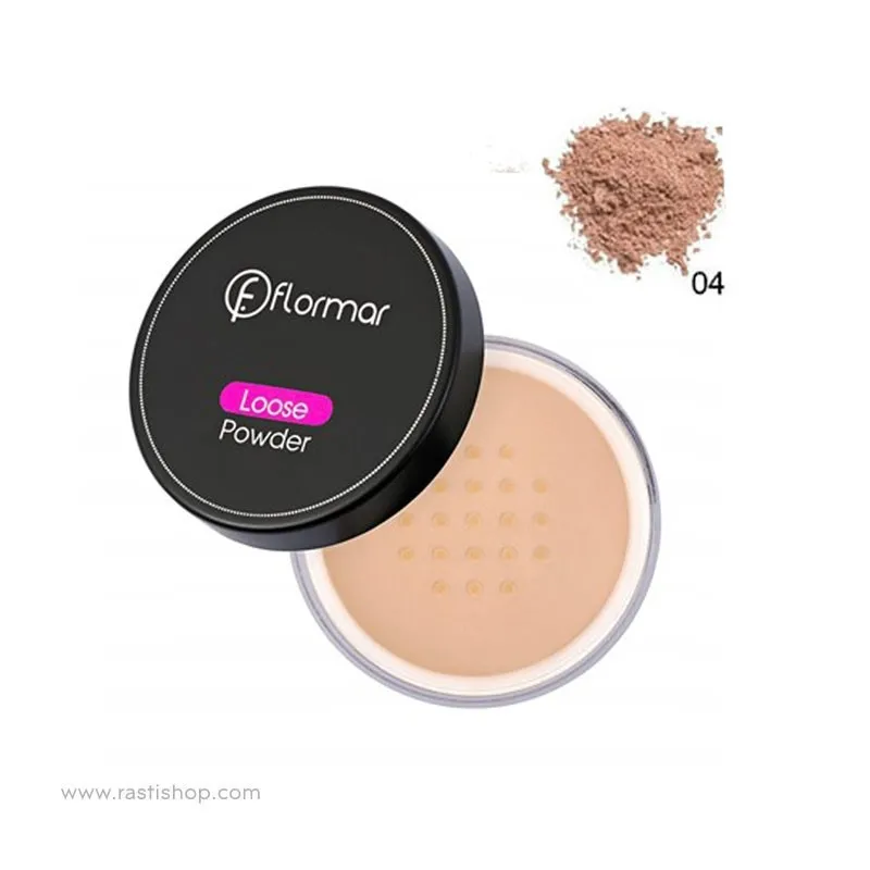 Flormar - پودر فیکس شماره 4 فلورمار  Flormar Loose Powder 04 medium sand