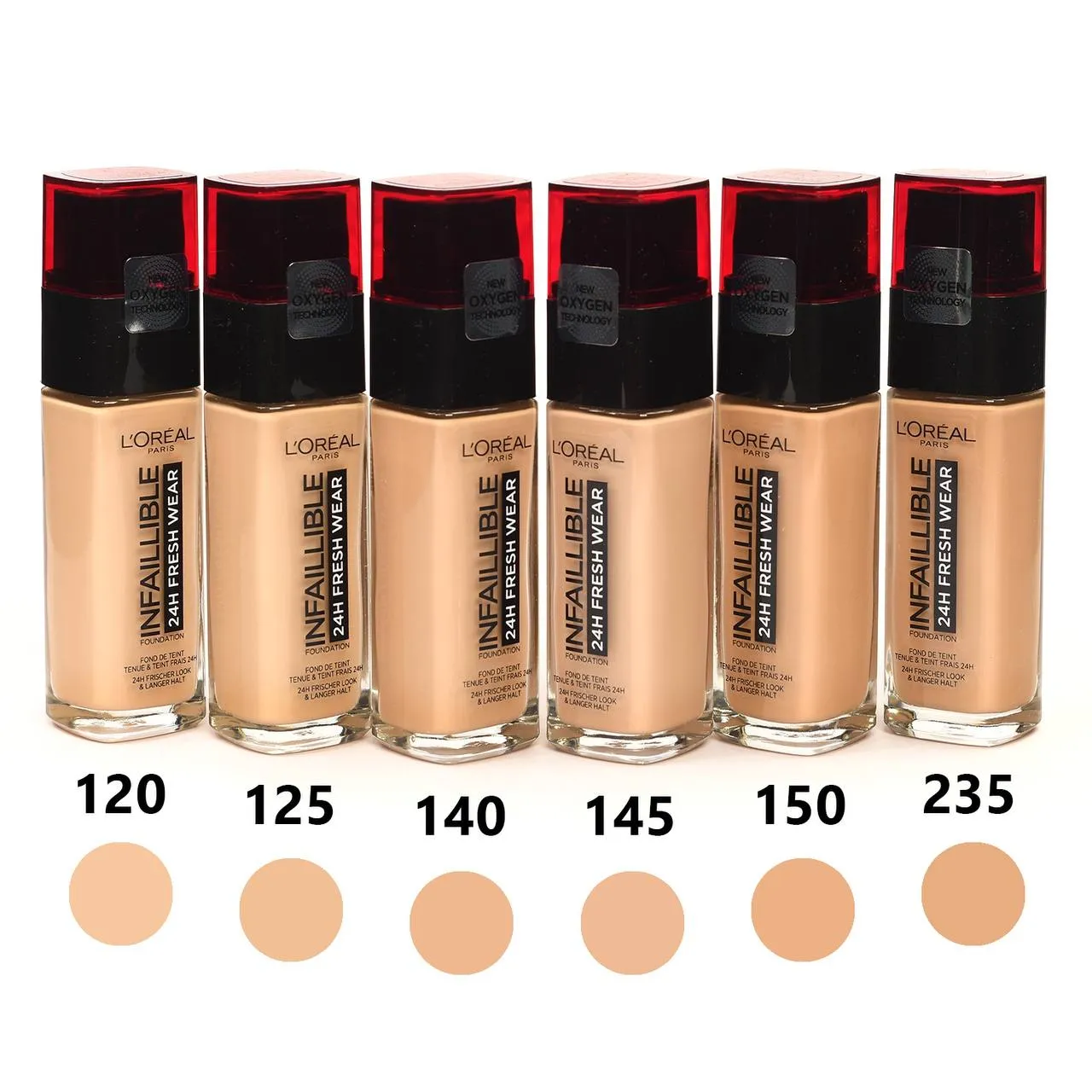 Loreal - کرم پودر ۳۲ ساعته اینفالیبل لورال شماره ۱۲۵ LOreal Infaillible 32H Fresh Wear Foundation - 125 Natural Rose