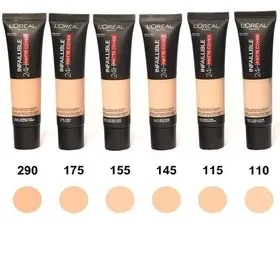 Loreal - کرم پودر لورال مدل INFALLIBLE 24H MATTE COVER شماره 155 LOREAL INFAILLIBLE 32H MATTE COVER - 155 NATURAL ROSE