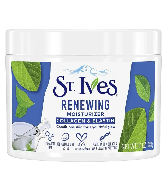St Ives - کرم آبرسان حاوی کلاژن و الاستین سنت ایوز 283 میل St Ives Renewing Collagen and Elastin Face Moisturizer 283ml