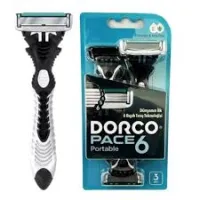 DORCO - خودتراش مردانه 6 تیغ دورکو مدل Pace 6 بسته 3 عددی Dorco Maszynka do golenia 6-ostrzowa 3 sztuki