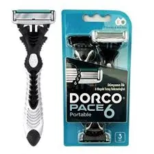 DORCO - خودتراش مردانه 6 تیغ دورکو مدل Pace 6 بسته 3 عددی Dorco Maszynka do golenia 6-ostrzowa 3 sztuki