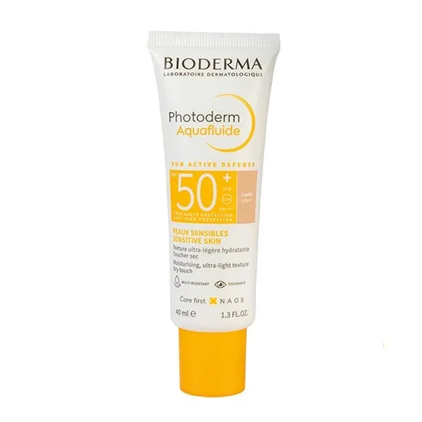 Bioderma - ضد افتاب اکوا فلویید بایودرما رنگی بژ روشن ((پوست چرب و حساس)) Bioderma PHOTODERM AQUAFLUIDE 40ML