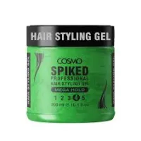 cosmo - ژل حالت دهنده مو مردانه 300 ميل  Mega Hold كازمو cosmo MEGA HOLD  (4) SPIKED PROFESSIONAL HAIR STYLING GEL 300ML