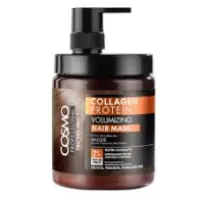 cosmo - ماسک موی کلاژن، پروتئین و حجم دهنده حرفه ای 1000 میل کازمو cosmo COLLAGEN PROTEIN VOLUMIZING HAIR MASK COSMO PROFESSIONAL