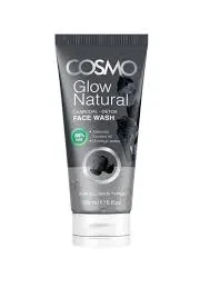 cosmo - شوينده صورت با ذغال فعال 150 ميل كازمو  cosmo CHARCOAL GLOW NATURAL FACE WASH