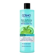 cosmo - تونر پاك كننده صورت نعنا و چاي سبز 250 میل کازمو cosmo MINT & GREEN TEA CLEANSING TONER