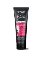 cosmo - ماسك صورت خاك رس و ذغالي 125 گرمي كازمو BLACK CHARCOAL FACE CLAY MASK