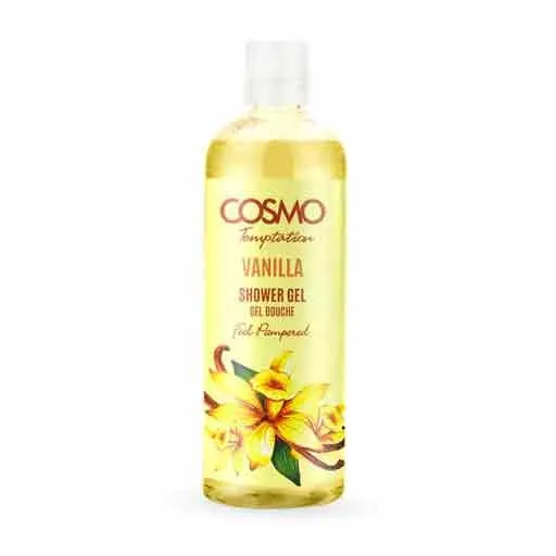cosmo - ژل حمام TEMPTATION وانيل 480 ميل كازمو cosmo TEMPTATION SHOWER GEL VANILLA