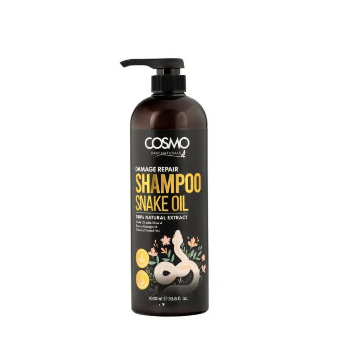 cosmo - شامپو روغن مار کازمو 100% طبيعي 1000 میل cosmo DAMAGE REPAIR SNAKE OIL SHAMPOO 100% NATURAL EXTRACT