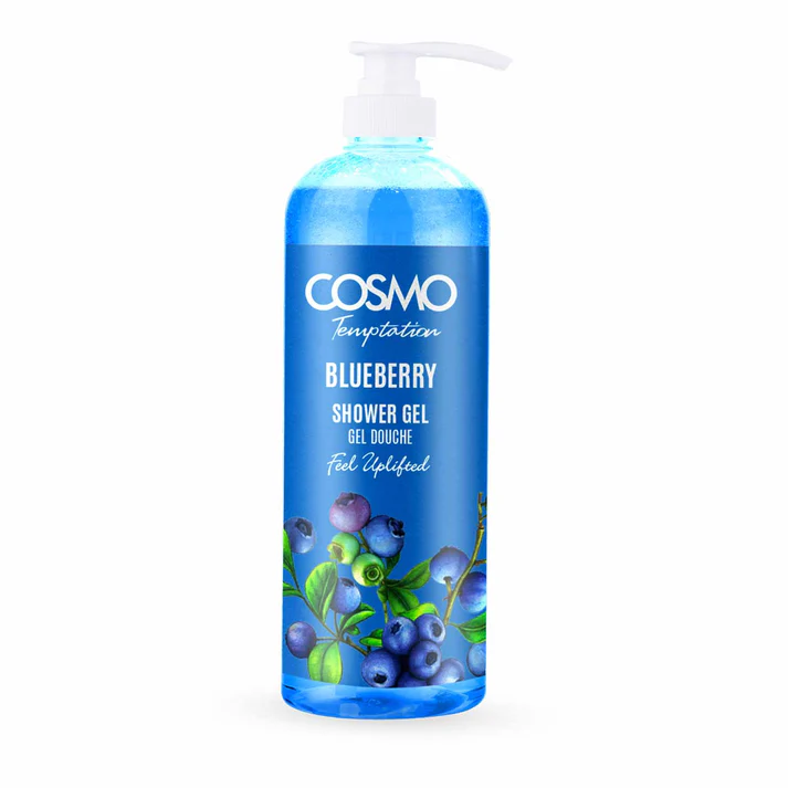 cosmo - ژل حمام بلوبری 480 ميل كازمو cosmo TEMPTATION SHOWER GEL BLUEBERRY