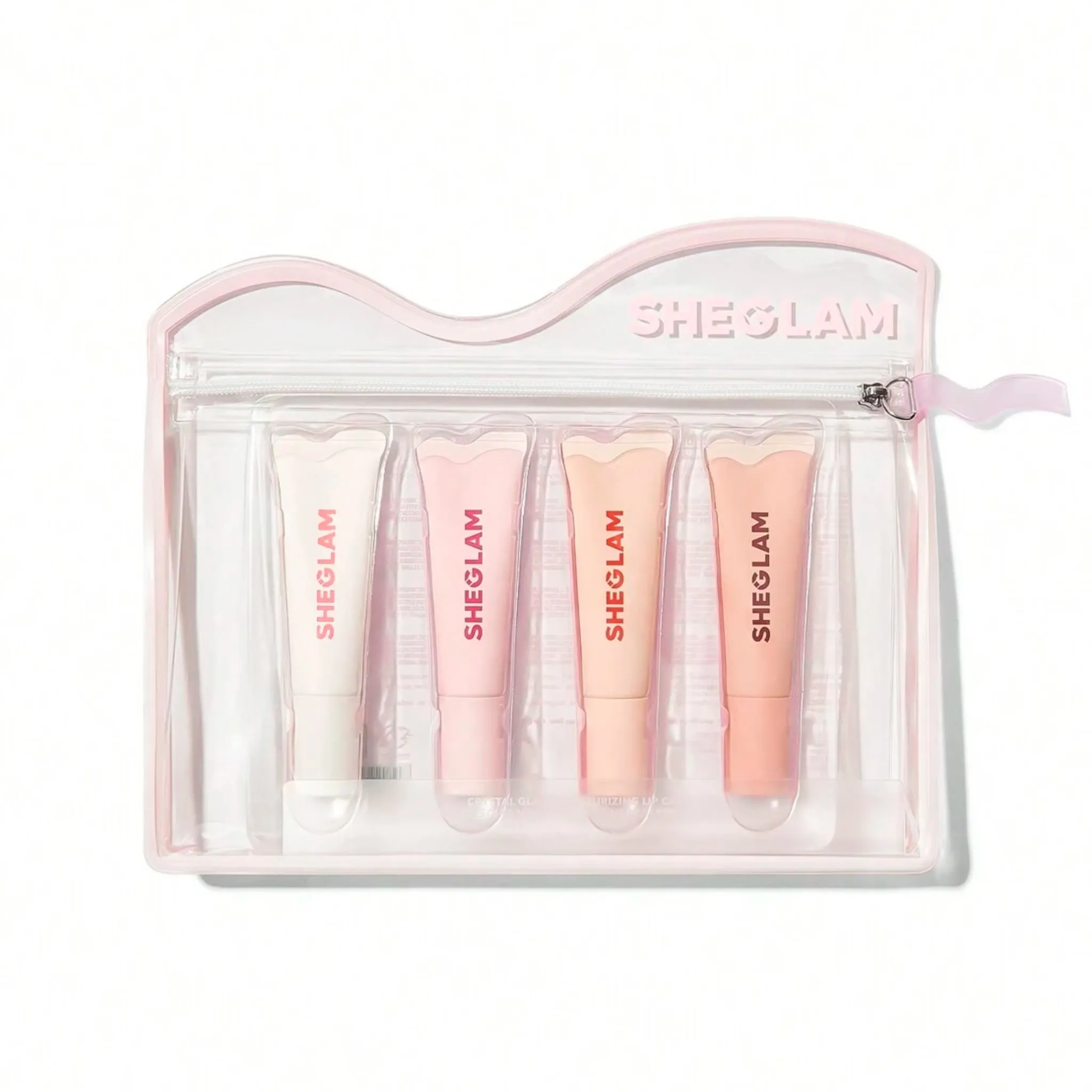SHEGLAM - لیپ گلاس آبرسان شیگلم (Crystal lip care sheglam) تعداد	 پک ۴تایی  رنگ	 پک چهاررنگ, candy lane, cocoa cookie, melon pop, strawberry milk