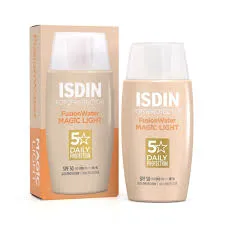 Isdin - ضد آفتاب رنگی فیوژن واتر مجیک ایزدین رنگ لایت حجم 50 میل magic  Isdin sunscreen fusion water color light SPF50 Volume 50ml